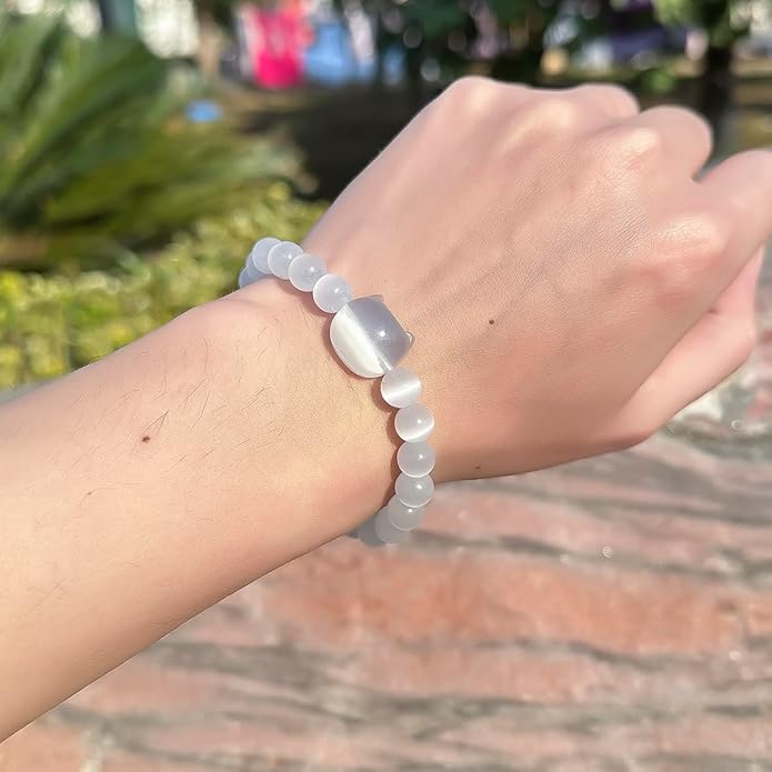 Money Attraction Cat Bracelet - Black Obsidian Women Bracelets -Wealth Prosperity Abundance Stone Bead Bracelet, Entrepreneur Business Luck Beaded Bracelets,Spiritual Mood Energy Cute Protection Stretch Bracelet,Health Good Luck Feng Shui Bracelets For...