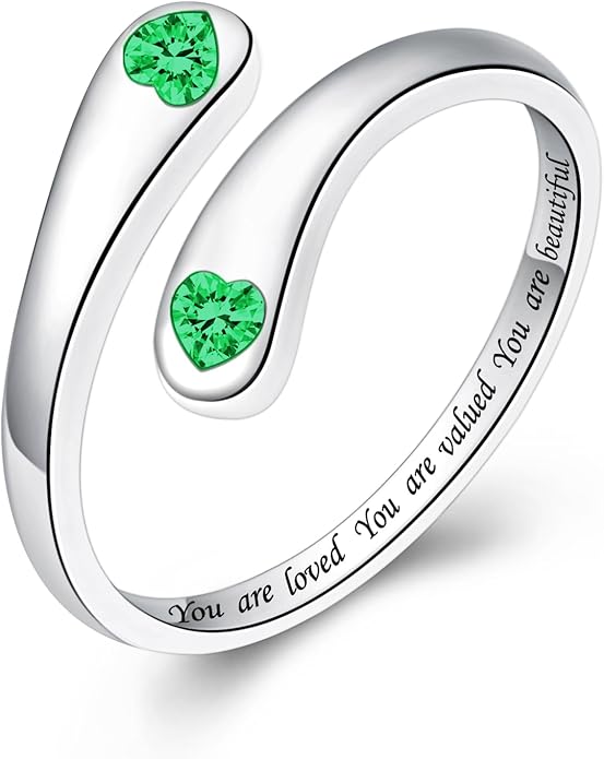 Fookduoduo 925 Sterling Silver Ring Inspirational Jewelry adjustable Wrap Open Rings for Women