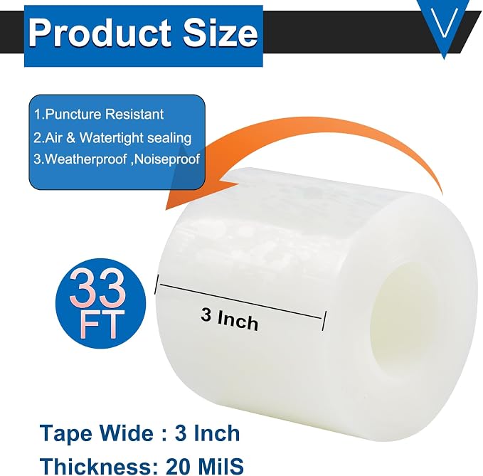 Window Insulation Tape for Winter Heavy Duty Weather Stripping Sealing Film - Image 2