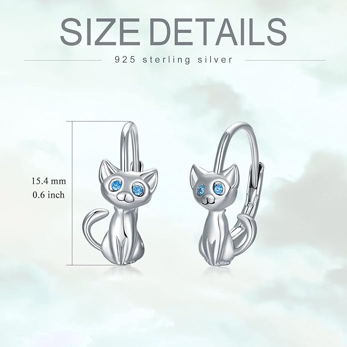 PELOVNY Animal Dangle Earrings Sterling Silver Hypoallergenic Moss Agate Crystal Moonstone Earrings Bee Butterfly Dolphin Peacock Phoenix Jewelry Birthday Christmas Gifts for Women