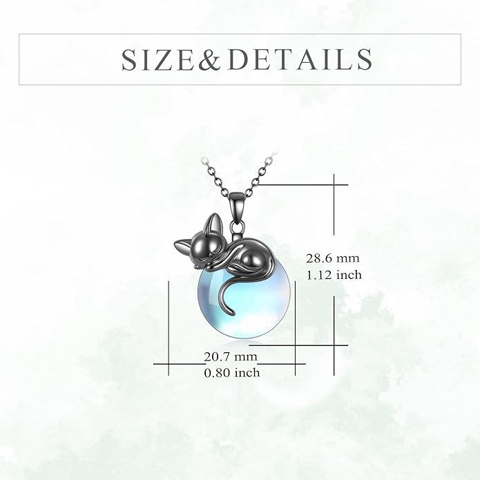 YFN 925 Sterling Silver Hummingbird/Cardinal/Cat Necklace for Women Animal Pendant with Adjustable 18"+2" Chain Jewelry Gift for Christmas, Valentine's Day, Mother's Day, Birthday-Gift Box Included