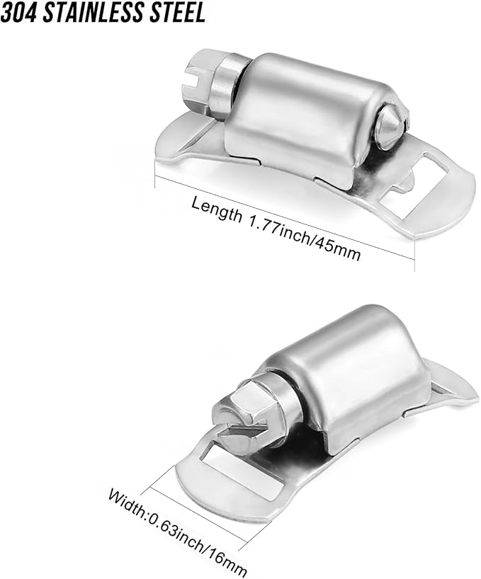 Hose Clamps, DIY 12.5 FT Metal Strap + 8 Fasteners, Hose Clamps Stainless Steel - Image 5