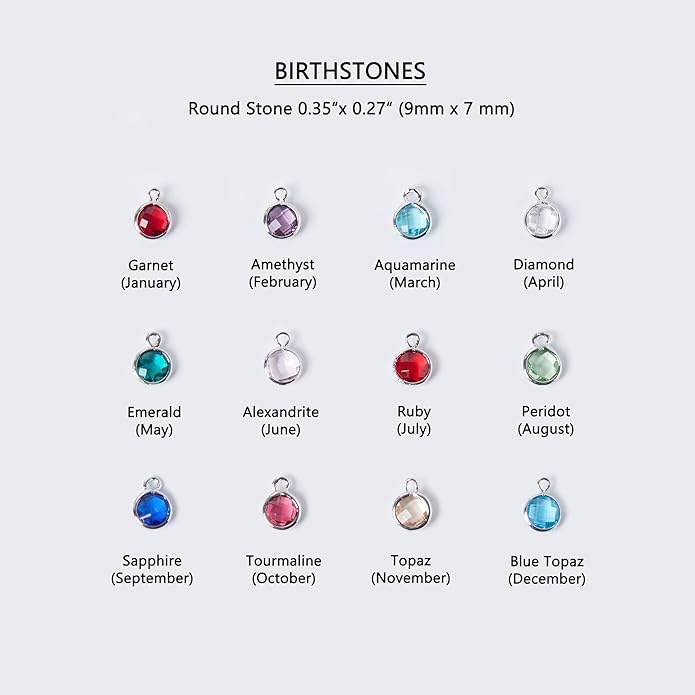 MignonandMignon Heart Birthstone Bracelet Personalized Gift for Her Family Birthstone Jewelry Customized Bangle - ABR-LH-BS
