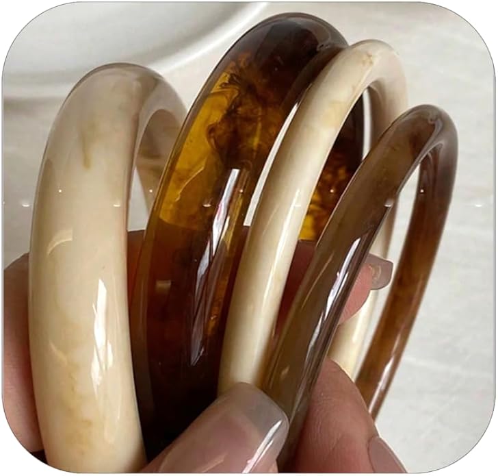 ÌF ME Acrylic Bangles Bracelets for Women, Irregular Acrylic Resin Chunky Bracelets Geometric Fashions Thick Statement bangle Set