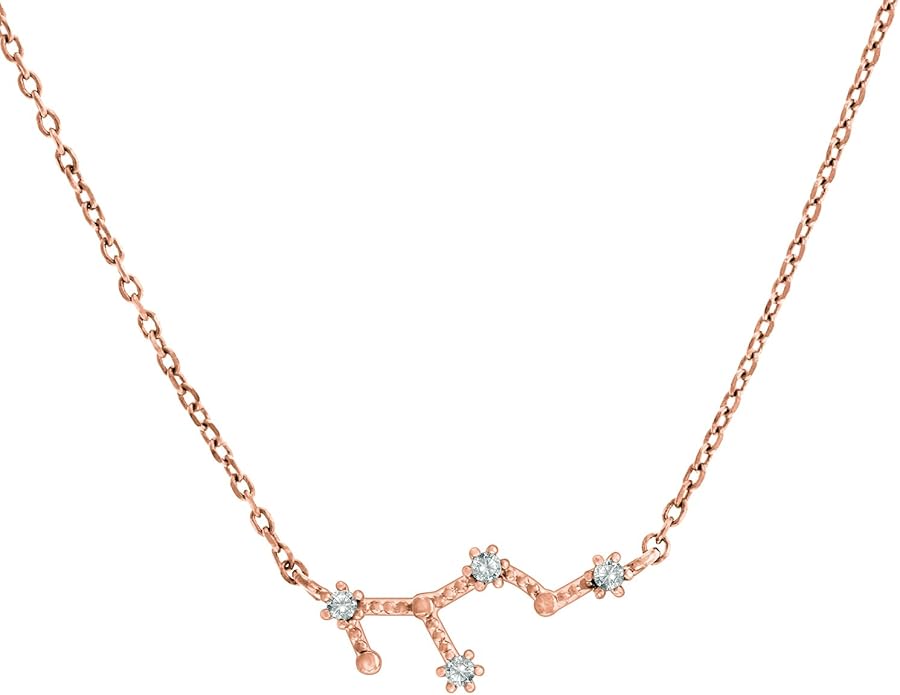 PAVOI 14K Gold Plated Astrology Constellation Horoscope Zodiac Necklace 16-18"