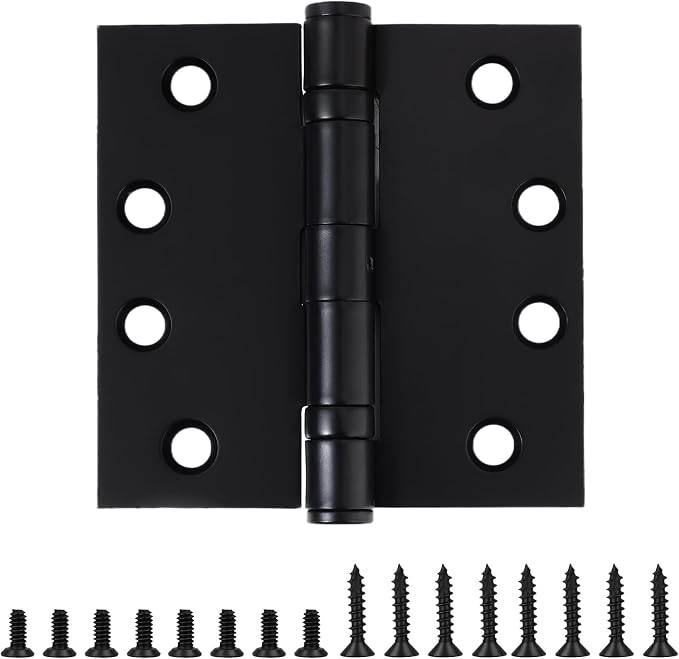 TDCHINGES Heavy Duty Door Hinges Matte Black 4.5 Inch x 4 1/2"Square 1 Pack | by TDCHINGES