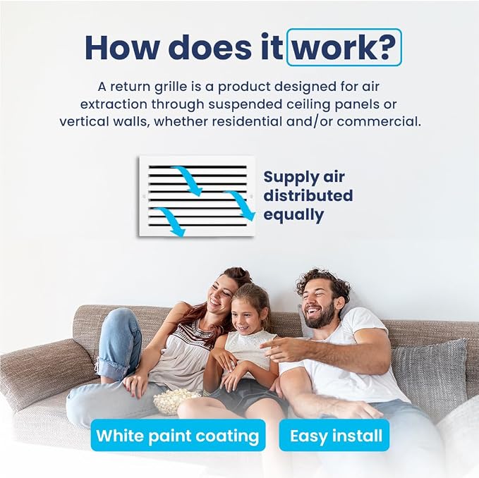 20x16 Aluminum Wall Ceiling Air Return Vent Cover HVAC Rustproof Grille - Image 5