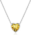 ChicSilver 925 Sterling Silver 12 Months Sparkling Round Cut Created Birthstone Pendant Necklace, 16 Inch Rolo Chain