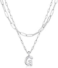 adoyi Valentines Day Gifts for Women Hers Dainty 14K Gold Plated Heart Initial Necklaces Layered Letter A-Z Pendant Necklace Stack Trendy Jewelry Birthday Valentines Day Gifts for Women Jewelry