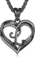 INFUSEU Unique Initial Necklaces for Women Girls Small Heart Letter Jewelry, Meaningful Personalized Gifts