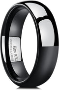 King Will Tungsten Carbide Wedding Band for Men Women Promise Rings for Couples Domed High Polish
