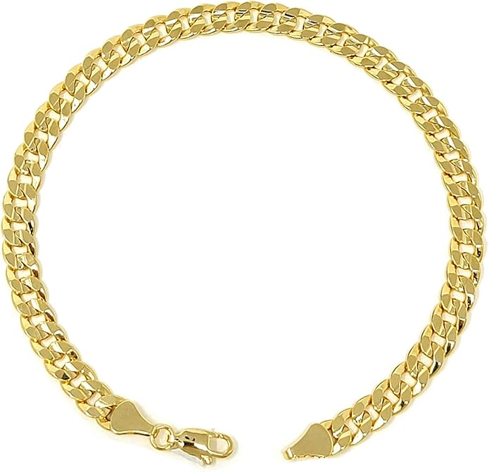 Gold Electroplated Anklet for Women, 9-12 Inch Sizes, Figaro, Cuban, Mariner, Herringbone Design - Made in Korea