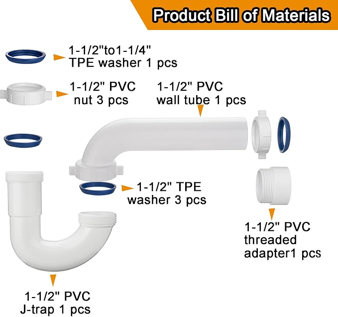 tatatagear 1-1/2 inch P Trap Kit - Image 6