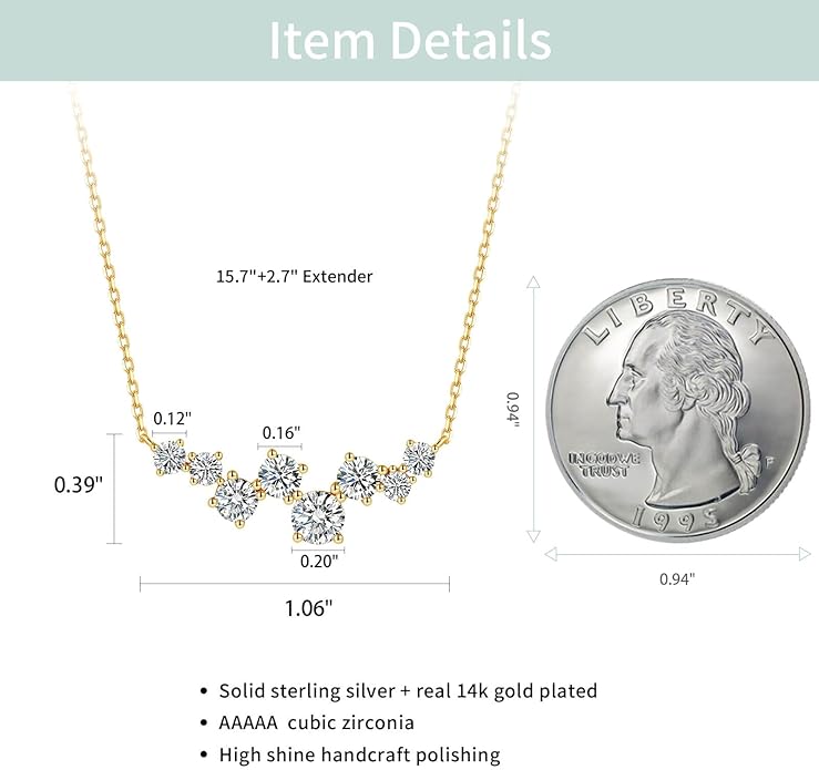 S.Leaf Cluster Diamond Necklace for Women 925 Sterling Silver Cubic Zirconia Emerald Drop Round-cut Pendant Choker Necklaces for Women Birthday Gifts