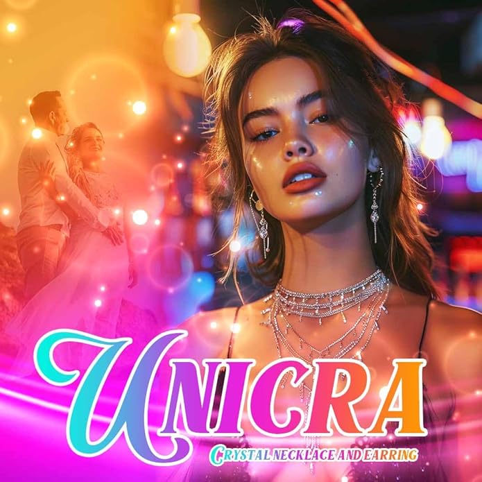 Unicra Black Rhinestone Necklace Diamond Choker Necklaces Formal Bridal Prom Fashion Costume Jewelry Necklace for Women