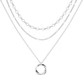 Gold Layered Necklaces for Women 14k Gold Plated Dainty Stackable Choker Necklaces for Women Trendy Layering Chain Cute Pendant Necklace Set Gold Jewelry for Women