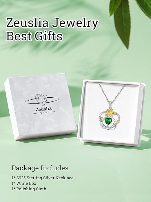 Valentine's Day Gifts for Wife 925 Sterling Silver Double Birthstone Pendant Necklaces I Love You for Always and Forever Necklace Anniversary Birthday Gifts for Wife Girlfriend Mom Her