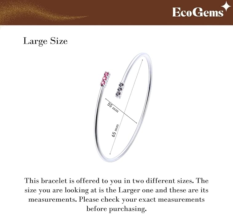 EcoGems Lab Grown Gemstone & Moissanite Bracelets – 14K White or Yellow Gold Plated Sterling Silver – Featuring Lab Grown Diamonds, Emeralds, Paraiba, Sapphire & Pearls – Sustainable Luxury Gift with Gift Box