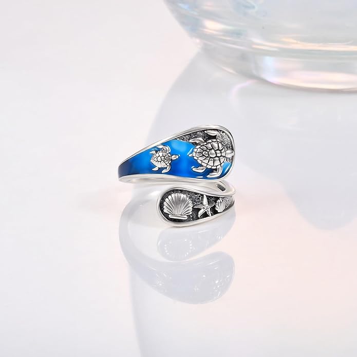 Spoon Rings for Women 925 Sterling Silver Sunflower Adjustable Thumb Spoon Rings Celtic Knot Promise Engagement Statement Boho Vintage Finger Open Antique Rings Jewelry