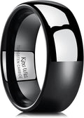 King Will Tungsten Carbide Wedding Band for Men Women Promise Rings for Couples Domed High Polish