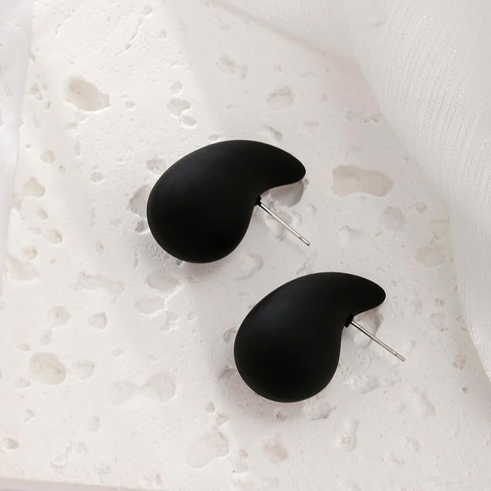 Chunky Acrylic Hoop Earrings, Lightweight Waterdrop Hoops Earrings, Hypoallergenic Trendy Jewelry for Women