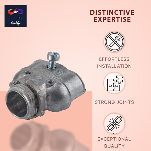 3/8 Inch Flexible Metal Conduit Duplex Connector FMC 3/8 in. 90 Degree Flex - Image 3