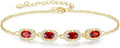 Birthstone Bracelets for Women, Gold Trendy Dainty Link Bracelet Jewelry Birthday Christmas Day Gifts for Women Girlfriend Friend Her Mom Wife