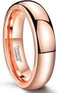 Greenpod 2mm 4mm 6mm Tungsten Wedding Bands Ring for Women Men Rose Gold Plated/Silver/24K Gold Plated/Black Polished Slim Engagement Promise Rings Comfort Fit Size 4-13