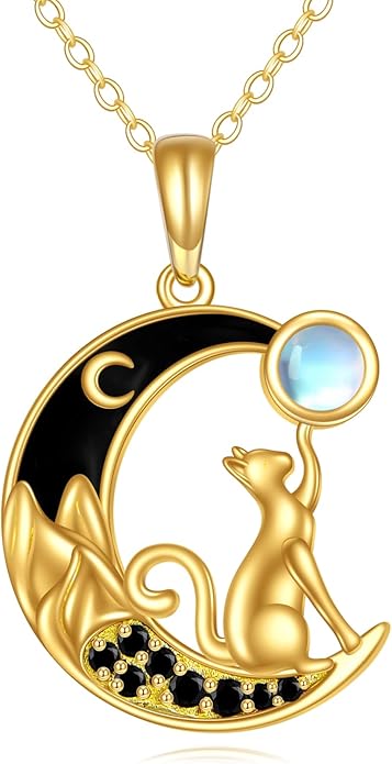 KECHO 14K Gold Animal Pendant Necklace - Dainty Zodiac & Pet Inspired Charm Necklace for Women - 16+1+1"