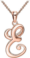 SEA OF ICE Letter Initial Necklace, Alphabet Letter Pendant Necklace, Sterling Silver, Gold, Rose Gold Necklace for Women, Elegant Initial Necklaces, Personalized Custom Women's Necklaces