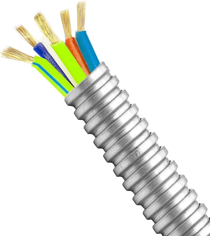 1/2 Inch Flexible Reduced Wall Electrical Conduit, 50 Ft Stainless Steel Cable - Image 6
