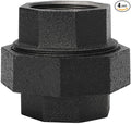 1" Black Pipe Fittings Union Home Expert 4 Pack | Malleable Cast Iron Pipe by HomeExpert
