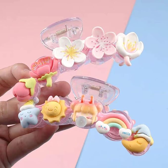 11PCS Cute Bobby Pin Slime Charms Mixed Set Resin Flatback for DIY Craft Making and Daily Use