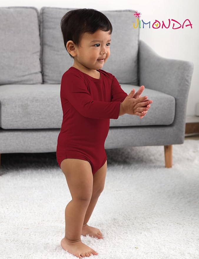 Jimonda Bamboo Baby Bodysuit Long Sleeve Infant Romper Soft Boy Girl Unisex Newborn Clothes One Piece Outfits Summer Fall