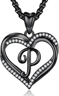 INFUSEU Unique Initial Necklaces for Women Girls Small Heart Letter Jewelry, Meaningful Personalized Gifts