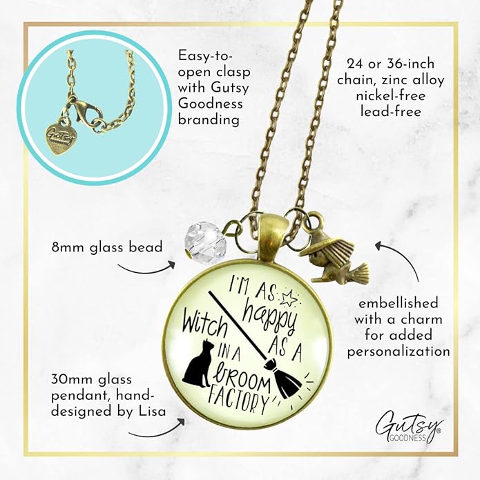Gutsy Goodness Autumn Necklaces Fall October Theme Pumpkin Spice Halloween Thanksgiving Themed Pendant Message Jewelry