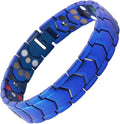 KYOSI 3X Magnetic Bracelets for Men Three rows Energy Stainless Steel Bracelet Magnet Link Mens Christmas Gift Jewelry
