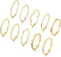 WFYOU 10 Pcs 1-2mm 18K Gold Plated Simple Rings for Women Band Knuckle Stacking Midi Rings Elegant Classic Minimalist Rings Comfort Fit