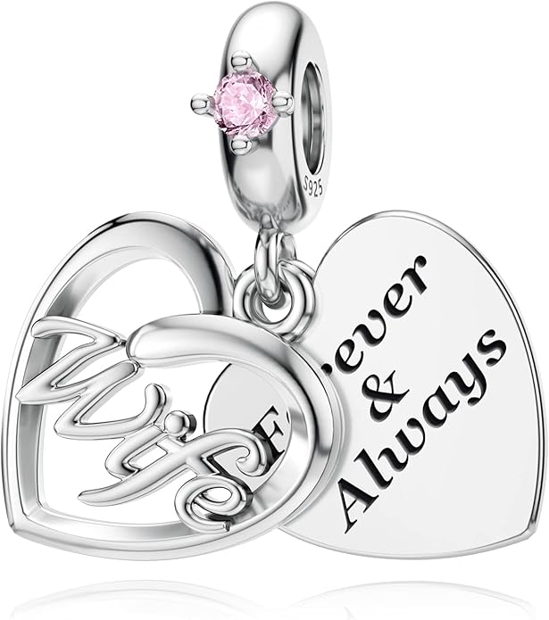 DALARAN Sister Mother Daughter Wife Charms for Bracelet Forever Always Love Charm for Birthday Christmas Sterling Silver Dangle Charm