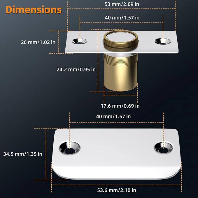 Jiayi Closet Ball Door Catch Hardware 6 Pack French Magnetic Ball Latch Closet - Image 5