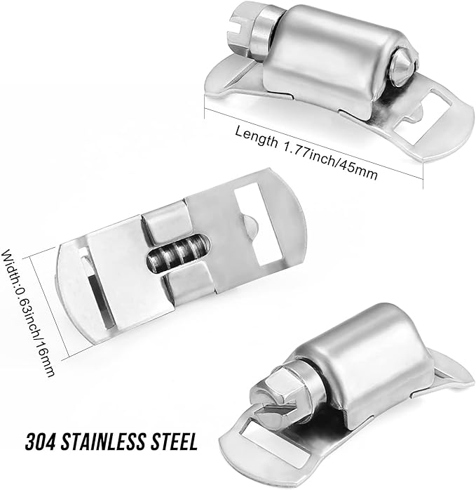 Hose Clamps, DIY 200 FT Metal Strap + 80 Fasteners, Hose Clamps Stainless Steel - Image 5