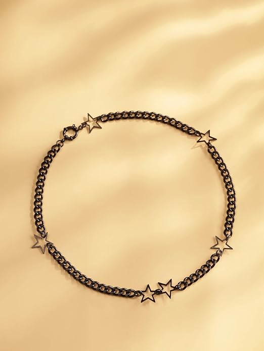Sacina Gothic Punk Star Necklace, Star Choker, Emo Punk Grunge Y2k Necklace, Y2k Jewelry, Christmas Jewelry Gift For Women