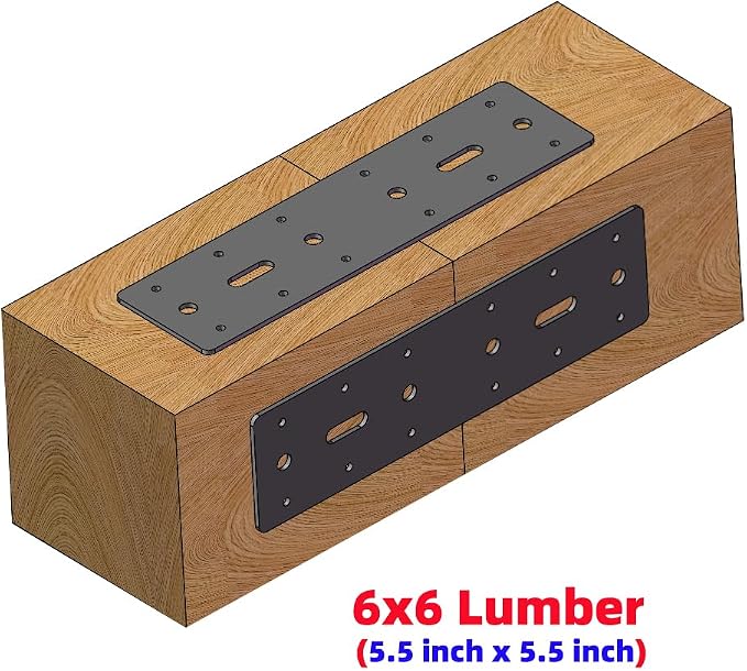 2PCS 11" X 3" Straight Steel Flat Plate, Heavy Duty Mending Plate Joining - Image 6