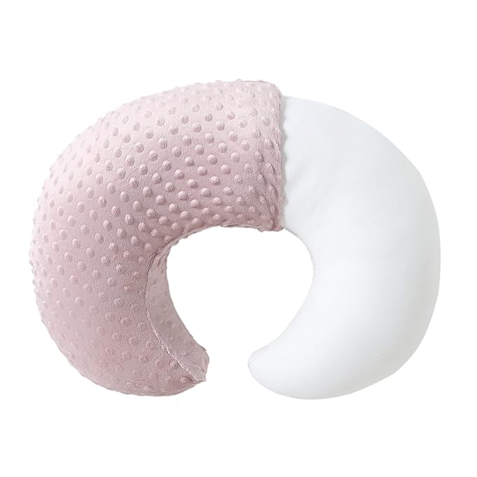 Baby Nursing Pillow and Body Positioner with Premium Slipcover for Breastfeeding for Baby Boys and Girls, Feeding Pillow with Breathable Comfortable Pillowcase (Sepia Rose)