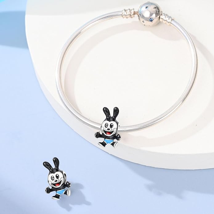 LIGHTDOG 925 Sterling Silver Charm fits Pandora Charm Bracelet Necklaces Pendant Bead Charms Jewelry Gift for Women Family Friends