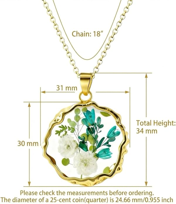 Birth Flower Necklace,1-12 Birth Month Flower Handmade Pendant Necklaces for Women Personalized Custom Floral Jewelry,Boho jewelry,Birthday Gift for Women Girls Best Friend