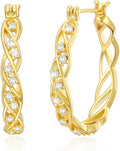 14K Gold Hoop Earrings 14K Gold Earrings for Women Hypoallergenic Large 25mm Huggie Hoop Earrings Trendy Elegant Gold Earring Jewelry Gift