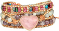 ZOSOJONA Women Wrap Bracelets Boho Natural Stone Jasper Turquoises Strand Bracelet Jewelry Collection
