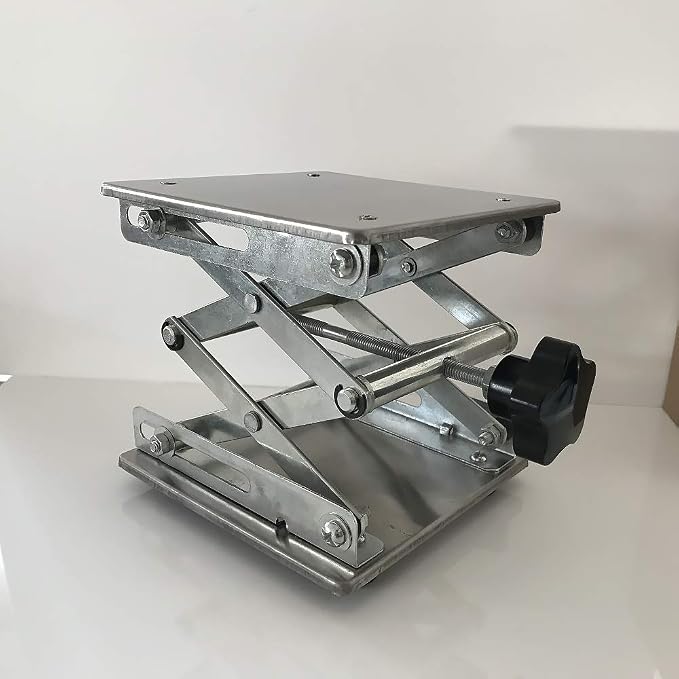 LabZhang 6" x 6" Stainless Steel Lab Jack Scissor Stand Platform Table | Lab - Image 6