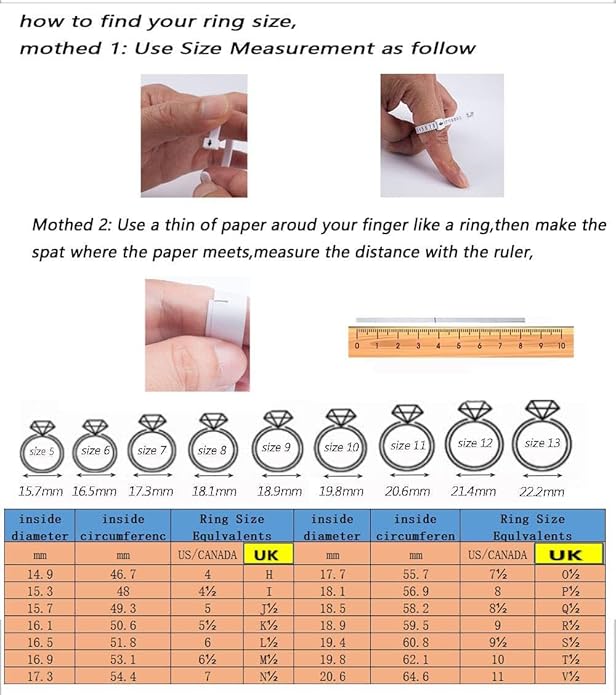 Atylyk 1 Carat Moissanite Adjustable Engagement Ring Wedding Promise 925 Sterling Silver Solitaire Rings for Women